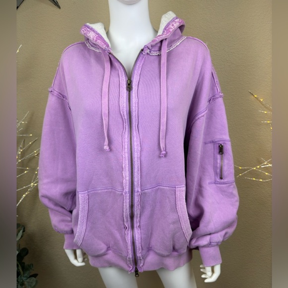 NWT $148 We The Free People By Your Side Hoodie Zip Up - Picture 5 of 14